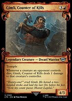 Matte Finish The Lord of the Rings: Tales of Middle-earth Gimli, Counter of Kills ( #580 )