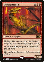 Matte Finish Magic 2015 Shivan Dragon ( #281 )