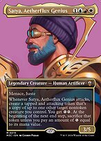 Glossy Finish Modern Horizons 3 Commander Satya, Aetherflux Genius ( #15 )