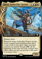 Glossy Finish Modern Horizons 3 Commander Satya, Aetherflux Genius ( #31 )