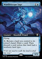 Glossy Finish Modern Horizons 3 Commander Wonderscape Sage ( #49 )