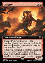 Glossy Finish Modern Horizons 3 Commander Pyrogoyf ( #59 )