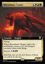 Glossy Finish Modern Horizons 3 Commander Broodmate Tyrant ( #71 )