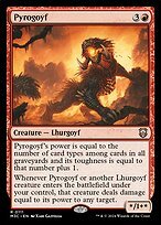 Glossy Finish Modern Horizons 3 Commander Pyrogoyf ( #111 )