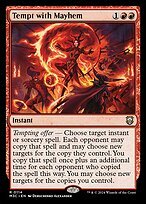 Glossy Finish Modern Horizons 3 Commander Tempt with Mayhem ( #114 )