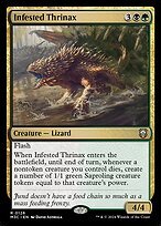 Glossy Finish Modern Horizons 3 Commander Infested Thrinax ( #126 )