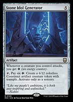 Glossy Finish Modern Horizons 3 Commander Stone Idol Generator ( #129 )