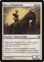 Glossy Finish Mirrodin Besieged Hero of Bladehold ( #8 )