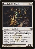 Glossy Finish Mirrodin Besieged Leonin Relic-Warder ( #10 )