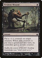 Glossy Finish Mirrodin Besieged Virulent Wound ( #57 )