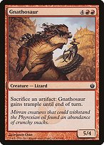 Glossy Finish Mirrodin Besieged Gnathosaur ( #63 )
