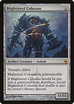 Glossy Finish Mirrodin Besieged Blightsteel Colossus ( #99 )