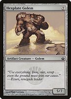 Glossy Finish Mirrodin Besieged Hexplate Golem ( #109 )