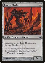 Glossy Finish Mirrodin Besieged Rusted Slasher ( #128 )