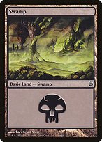 Glossy Finish Mirrodin Besieged Swamp ( #151 )