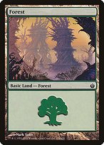 Glossy Finish Mirrodin Besieged Forest ( #154 )