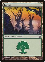 Glossy Finish Mirrodin Besieged Forest ( #155 )
