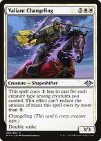 Glossy Finish Modern Horizons Valiant Changeling ( #34 )