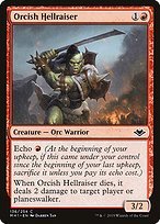 Glossy Finish Modern Horizons Orcish Hellraiser ( #136 )