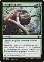 Glossy Finish Modern Horizons Trumpeting Herd ( #187 )