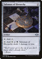 Glossy Finish Modern Horizons Talisman of Hierarchy ( #233 )