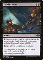 Matte Finish Modern Horizons 2 Sudden Edict ( #100 )