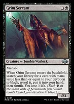 Glossy Finish Modern Horizons 3 Grim Servant ( #97 )