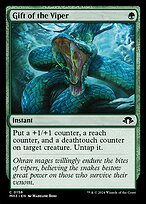 Glossy Finish Modern Horizons 3 Gift of the Viper ( #156 )