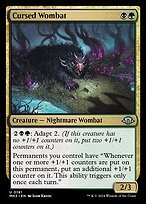 Glossy Finish Modern Horizons 3 Cursed Wombat ( #181 )