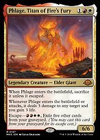 Glossy Finish Modern Horizons 3 Phlage, Titan of Fire's Fury ( #197 )