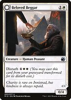Glossy Finish Innistrad: Midnight Hunt Beloved Beggar // Generous Soul ( #3 )