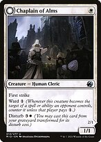 Glossy Finish Innistrad: Midnight Hunt Chaplain of Alms // Chapel Shieldgeist ( #13 )