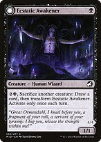 Glossy Finish Innistrad: Midnight Hunt Ecstatic Awakener // Awoken Demon ( #100 )