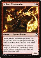 Glossy Finish Innistrad: Midnight Hunt Ardent Elementalist ( #128 )