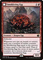 Glossy Finish Innistrad: Midnight Hunt Smoldering Egg // Ashmouth Dragon ( #159 )