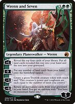Glossy Finish Innistrad: Midnight Hunt Wrenn and Seven ( #208 )
