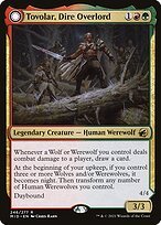 Glossy Finish Innistrad: Midnight Hunt Tovolar, Dire Overlord // Tovolar, the Midnight Scourge ( #246 )