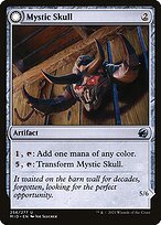 Glossy Finish Innistrad: Midnight Hunt Mystic Skull // Mystic Monstrosity ( #256 )