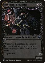 Glossy Finish Innistrad: Midnight Hunt Baneblade Scoundrel // Baneclaw Marauder ( #289 )