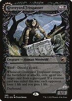 Glossy Finish Innistrad: Midnight Hunt Graveyard Trespasser // Graveyard Glutton ( #290 )