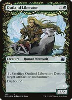 Glossy Finish Innistrad: Midnight Hunt Outland Liberator // Frenzied Trapbreaker ( #303 )
