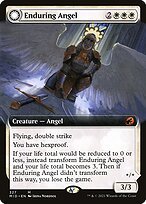 Glossy Finish Innistrad: Midnight Hunt Enduring Angel // Angelic Enforcer ( #327 )