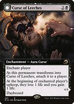 Glossy Finish Innistrad: Midnight Hunt Curse of Leeches // Leeching Lurker ( #345 )