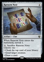 Glossy Finish Murders at Karlov Manor Commander Ransom Note ( #45 )