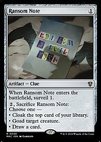 Glossy Finish Murders at Karlov Manor Commander Ransom Note ( #48 )