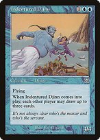 Glossy Finish Mercadian Masques Indentured Djinn ( #85 )