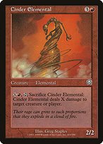 Glossy Finish Mercadian Masques Cinder Elemental ( #183 )