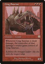Glossy Finish Mercadian Masques Crag Saurian ( #185 )