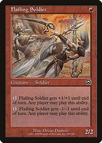 Glossy Finish Mercadian Masques Flailing Soldier ( #189 )