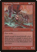 Glossy Finish Mercadian Masques Lightning Hounds ( #201 )